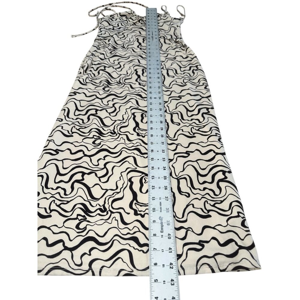Abercrombie Halter Y2K Psychedelic Midi Dress Large Bodycon Retro Classic Stretc - Picture 10 of 16